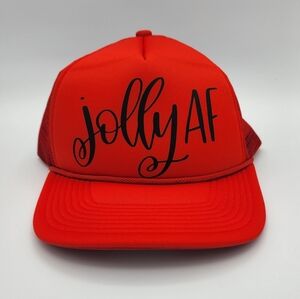 Red 'Jolly AF' Trucker Hat